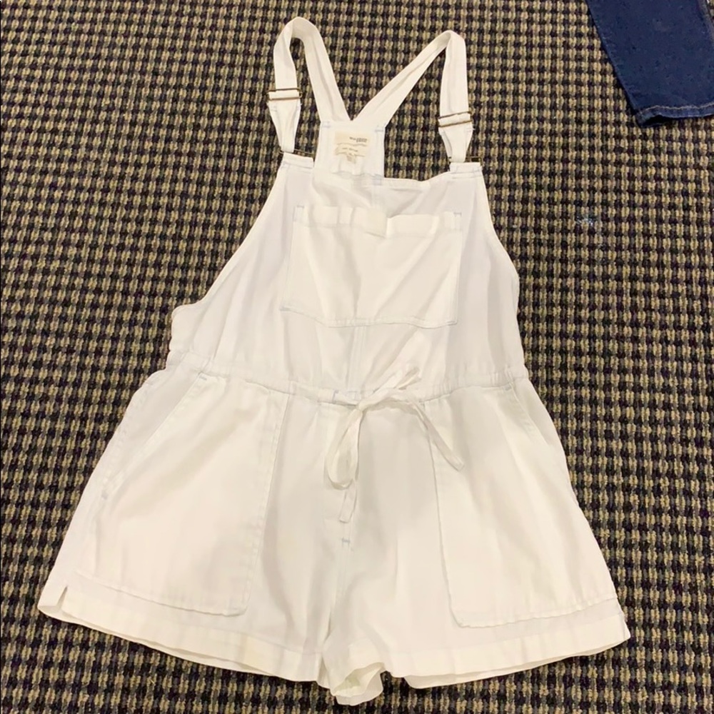 Aritzia Light wash overalls